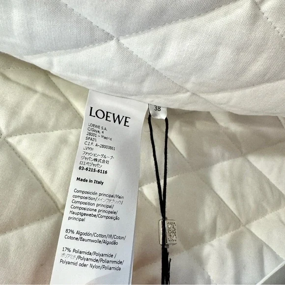 NWT Loewe Padded Overshirt Multicolored Jacket Leather Collar Over shir multi​